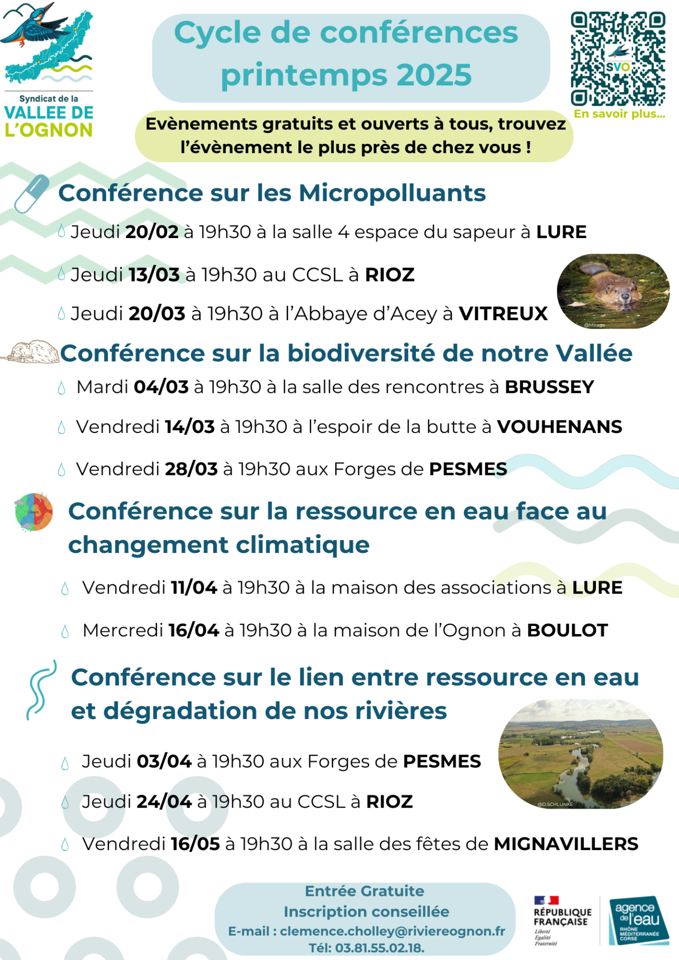 Programme des conférences printemps 2025