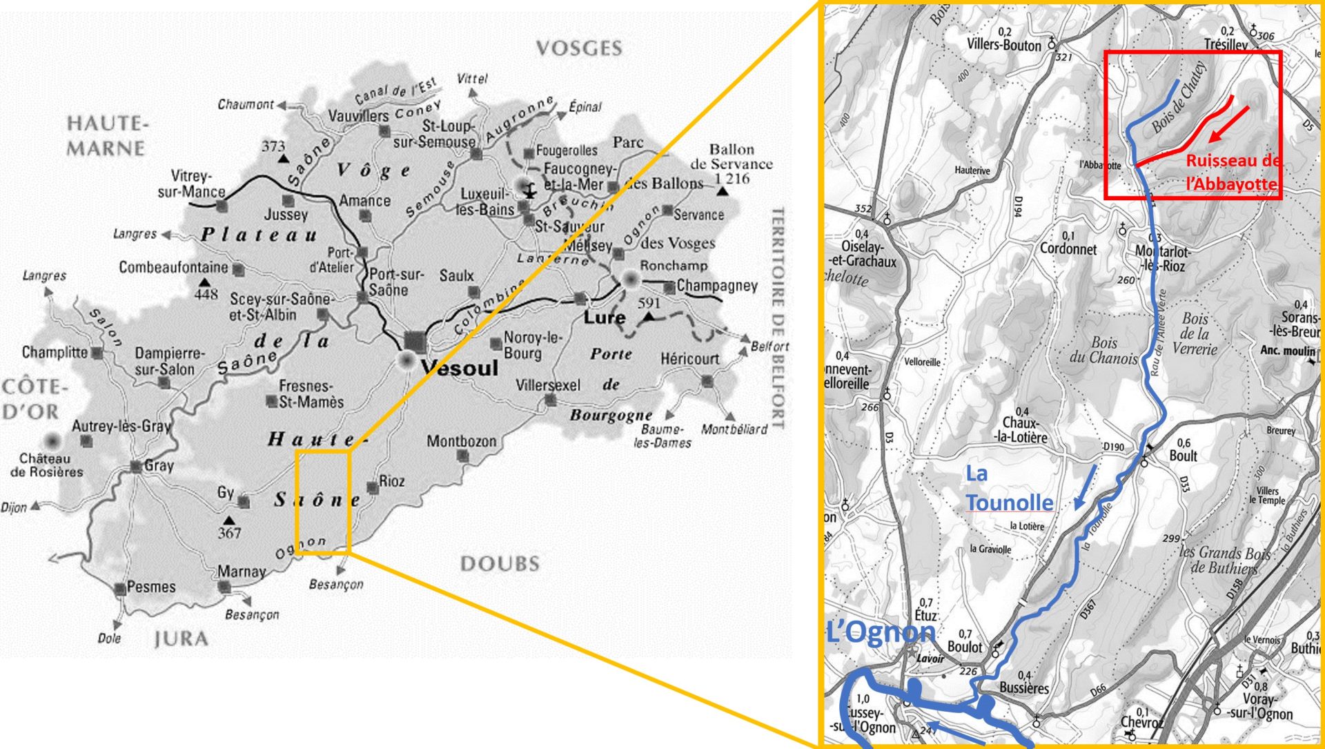Carte de localisation de l'Abbayotte