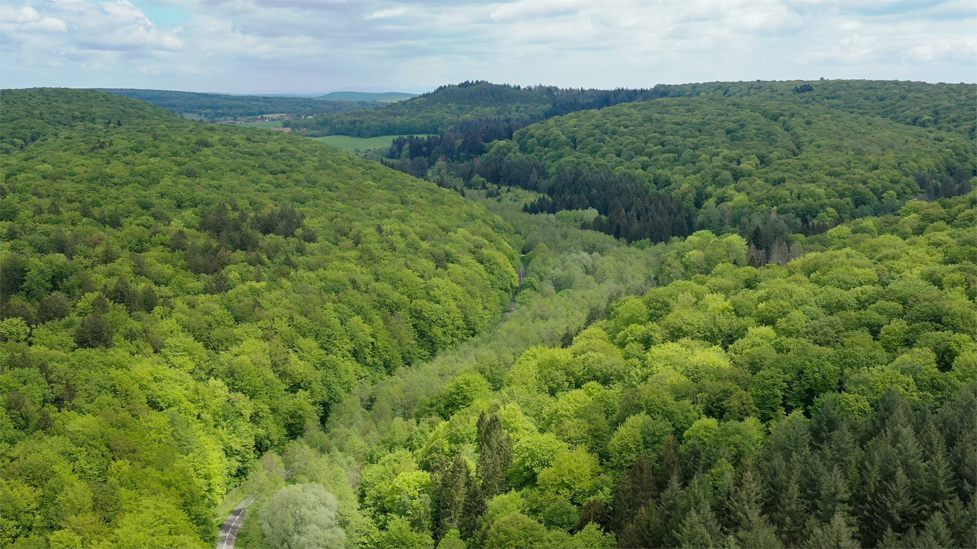 Vue de drone du site de l'Abbayotte